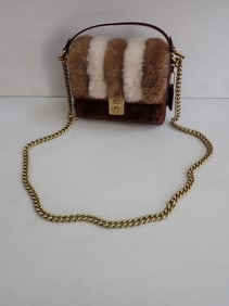 Coach Sherling Hutton Shoulder Bag 18 with Patchwork