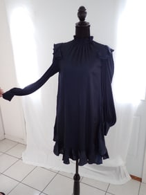Zadig & Volitaire Blue Ruffled Dress Size XS