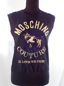 Moschino Couture Womens Sleeveless tunic shirt Size 10