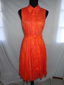 Diane von Furstenberg Collar Midi Dress Size XS with belt