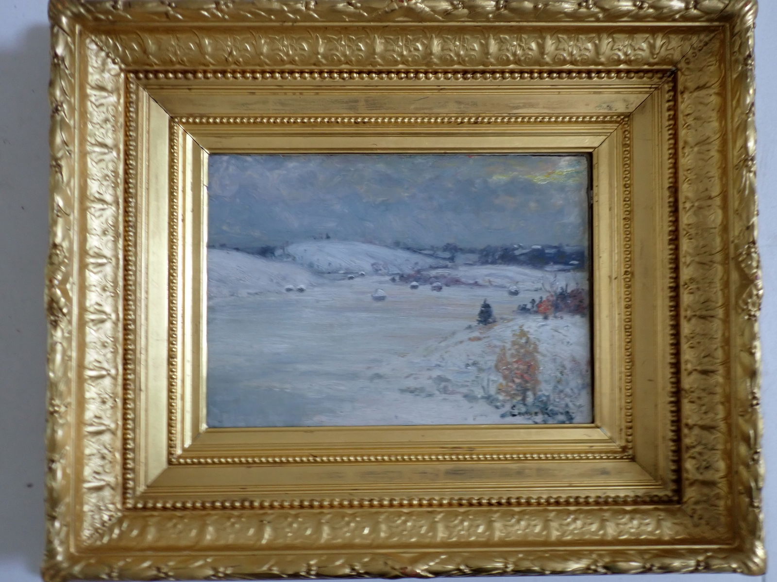 John Joseph Enneking 1841-1916 Untitled (Winter Scene) OiI on Board (1 of 8)