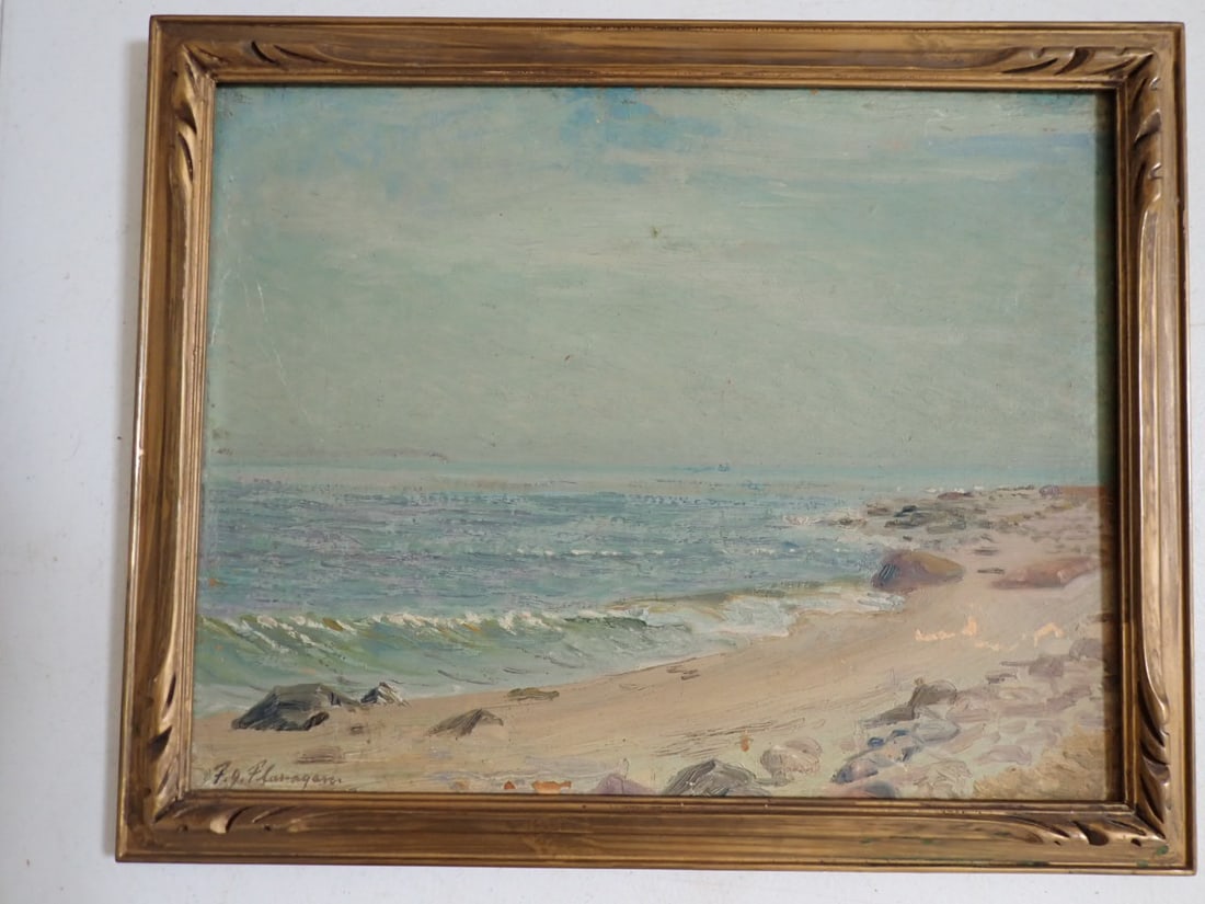 Francis J. Flanagan Seascape Beach Scene O/B (1 of 9)