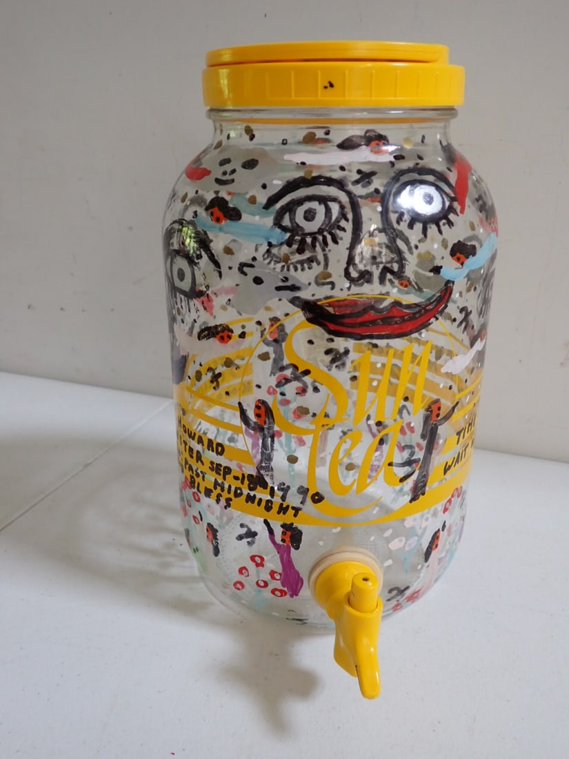 Howard Finster Outsider Art Folk Art Painted Tea Jug (1 of 10)