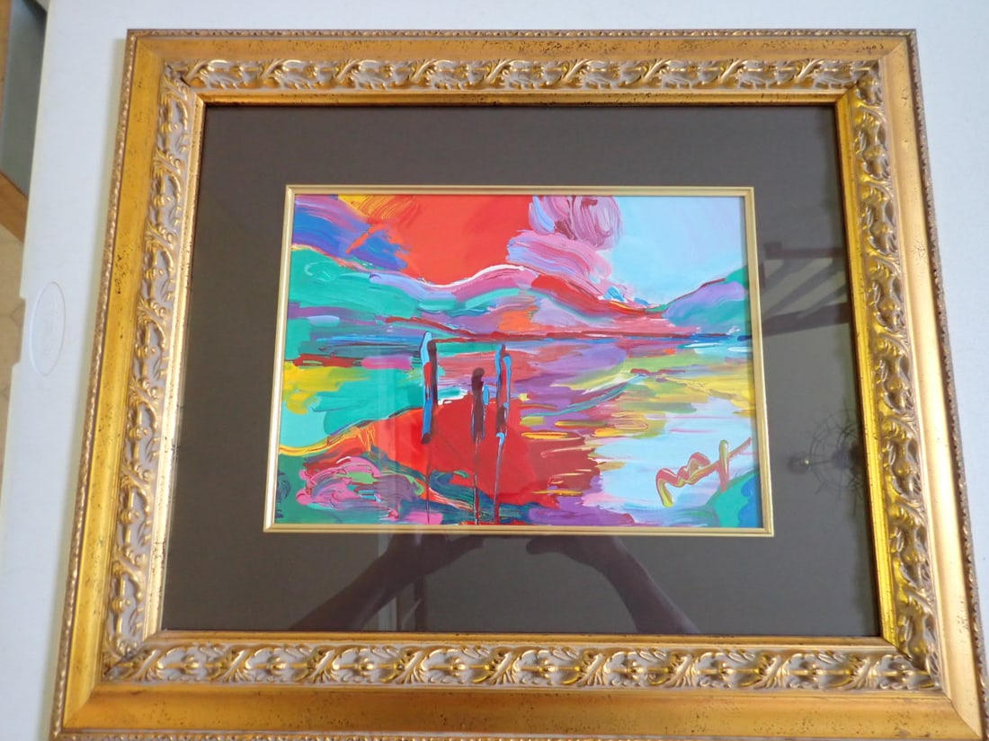 Peter Max signed "Four Seasons: Autumn #86" Acrylic on Paper 1/1 (1 of 14)
