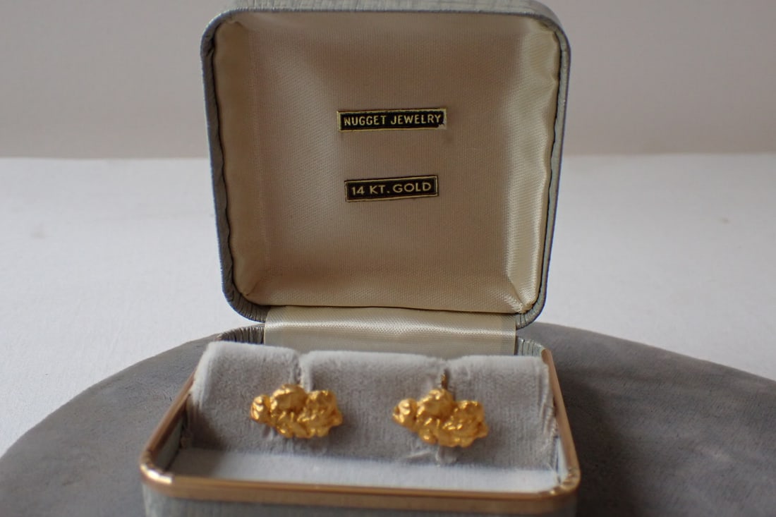 14K Nugget Cuff Links (1 of 8)