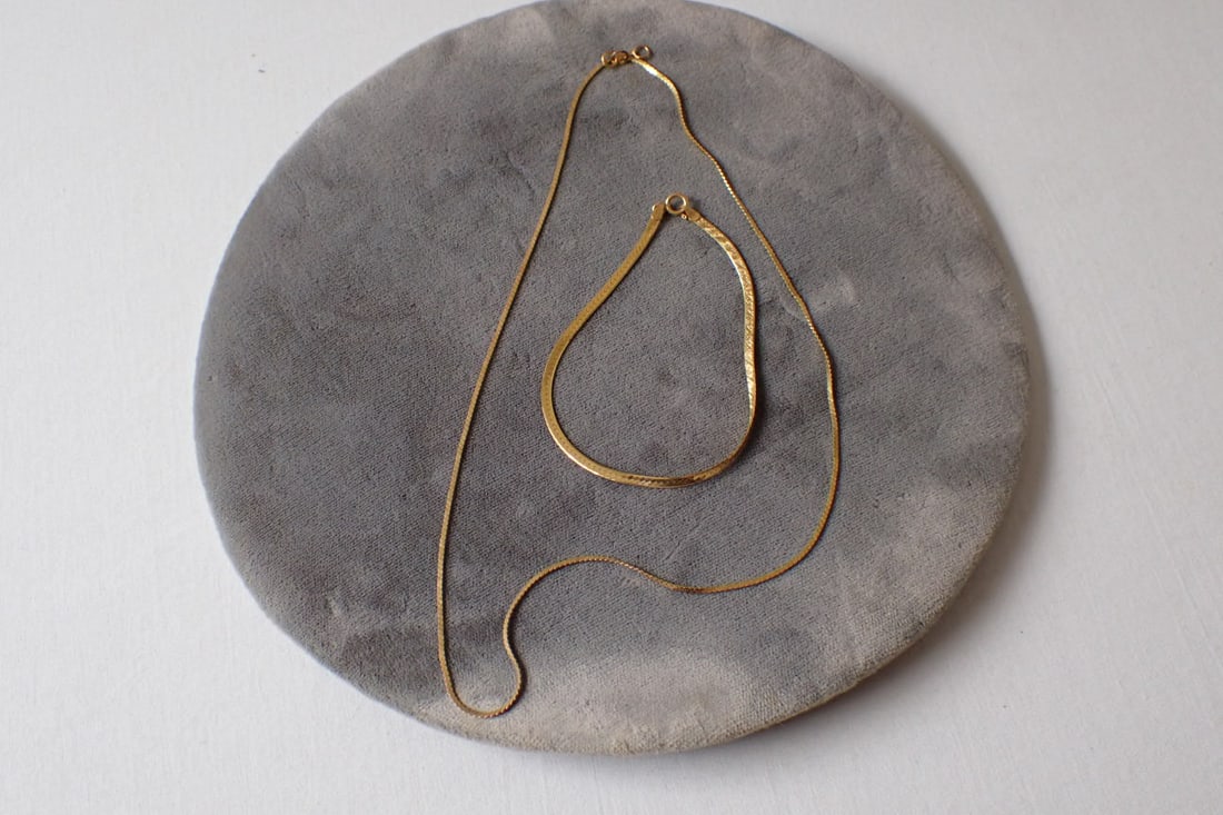 18K 16" Chain & 14K 7" Bracelet (1 of 7)