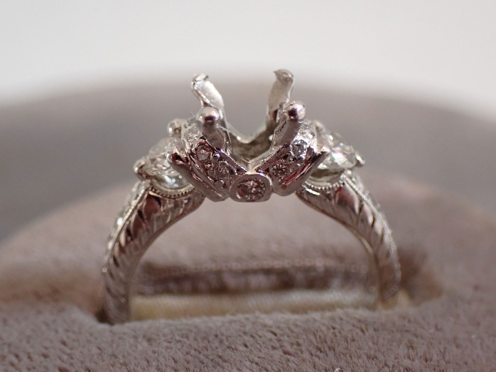 Platinum and Diamond Ring - No Center Stone (1 of 6)