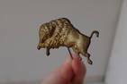 Victorian Brass Buffalo/Bison Hat Pin