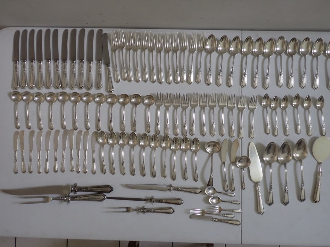 Towle D'Orleans Sterling Silver Flatware Set (1 of 18)