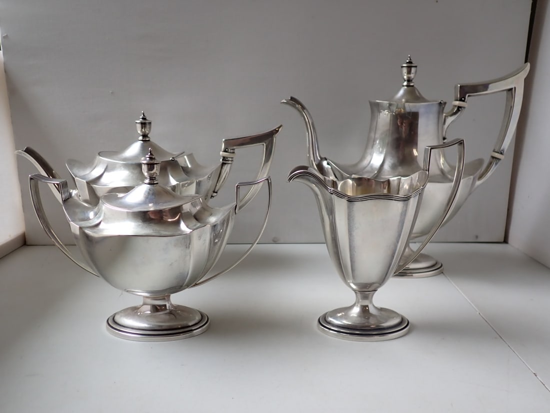 Gorham Sterling Silver Tea and Coffee Set 4 Piece (1 of 18)