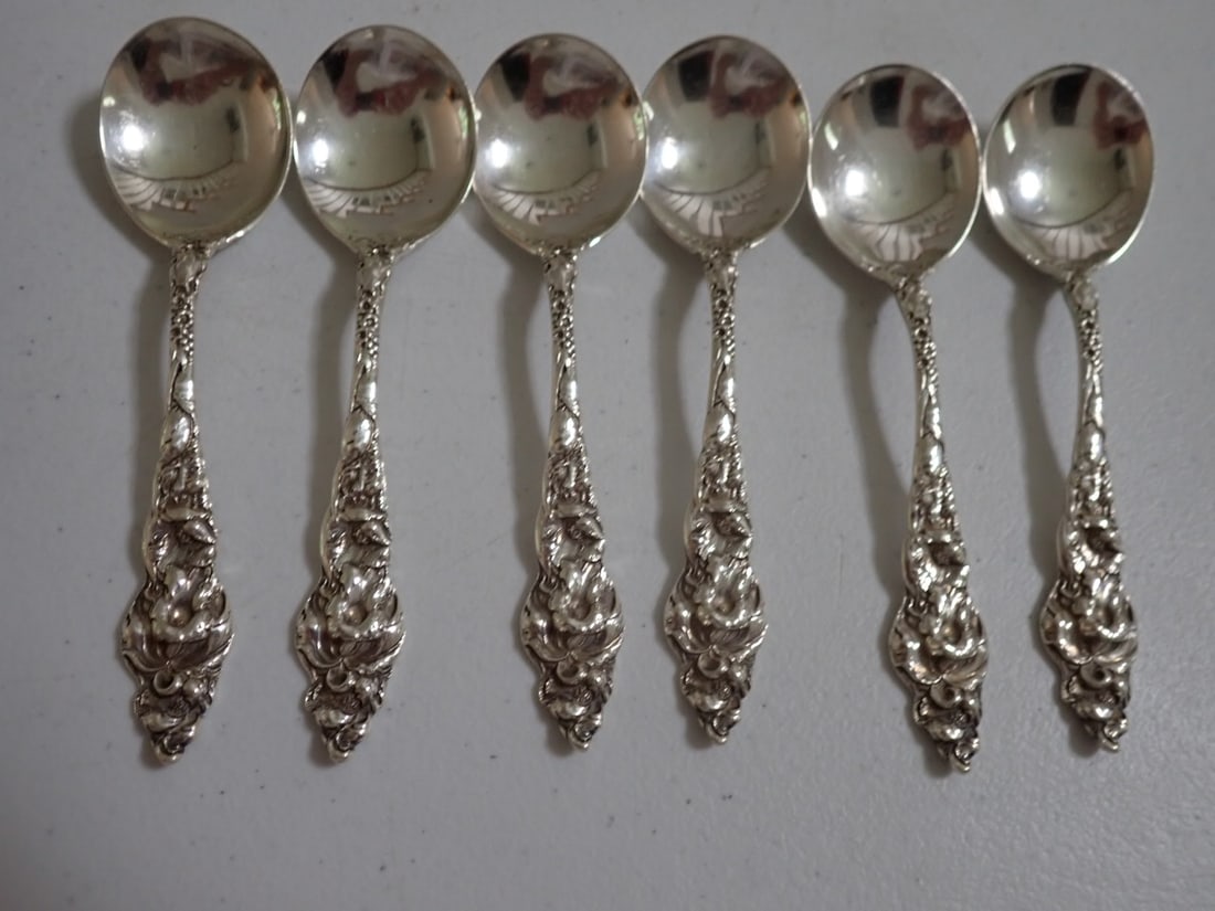Reed & Barton Sterling (6) Soup Spoons (1 of 4)