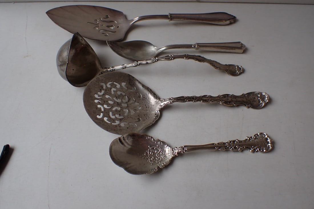 Sterling Tomato Server, Ladle, and other Sterling Pieces (1 of 16)