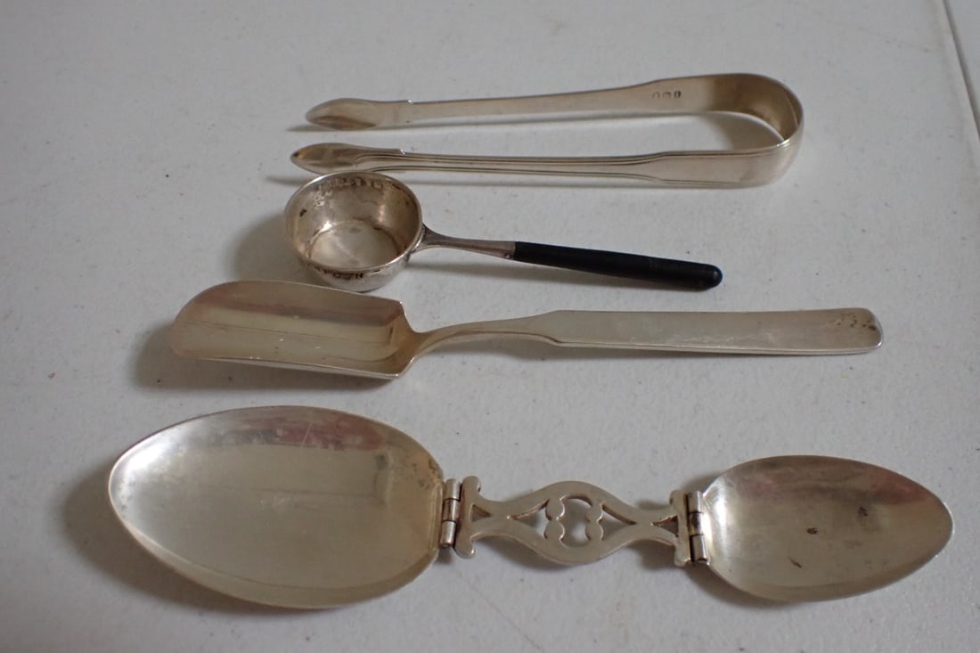 Sterling Silver Folding Double Spoon. Scoop and other serving pieces (1 of 13)