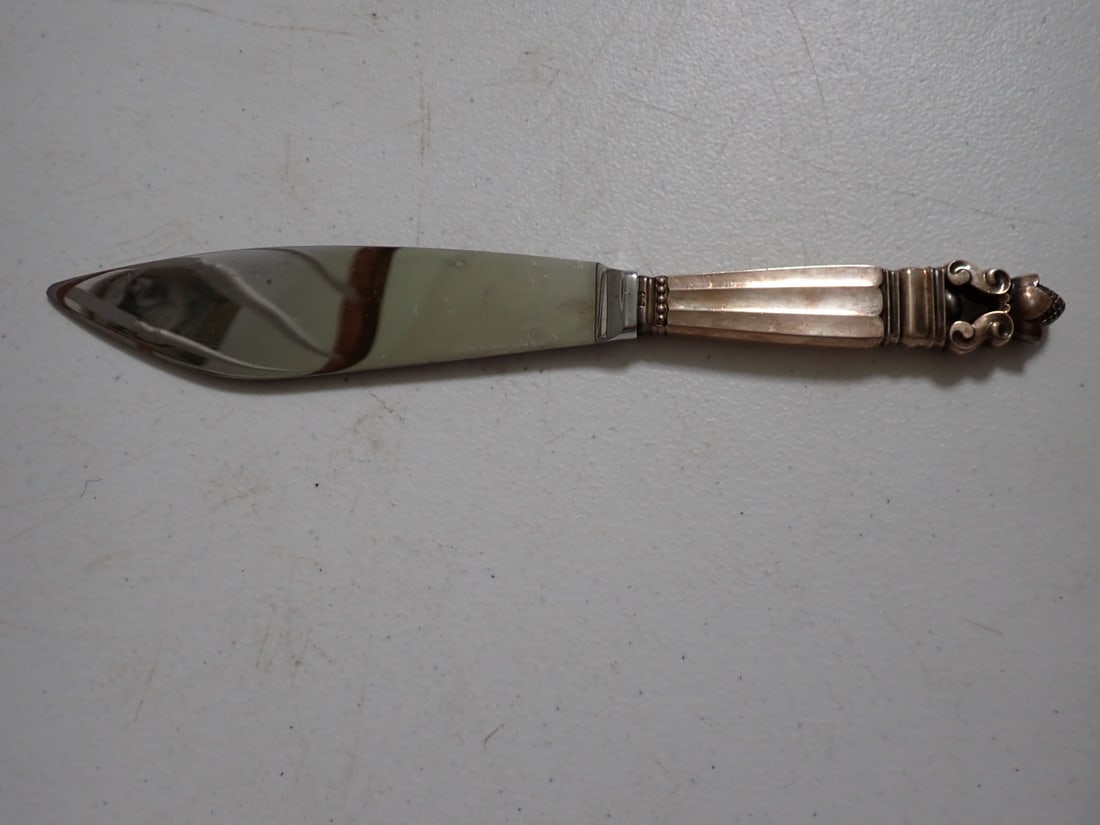 Georg Jensen Sterling Acorn Pattern Serving Knife (1 of 6)