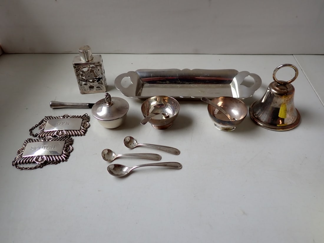 Sterling Salt, Bell, Cigarette Holder, Perfume, etc. (1 of 17)