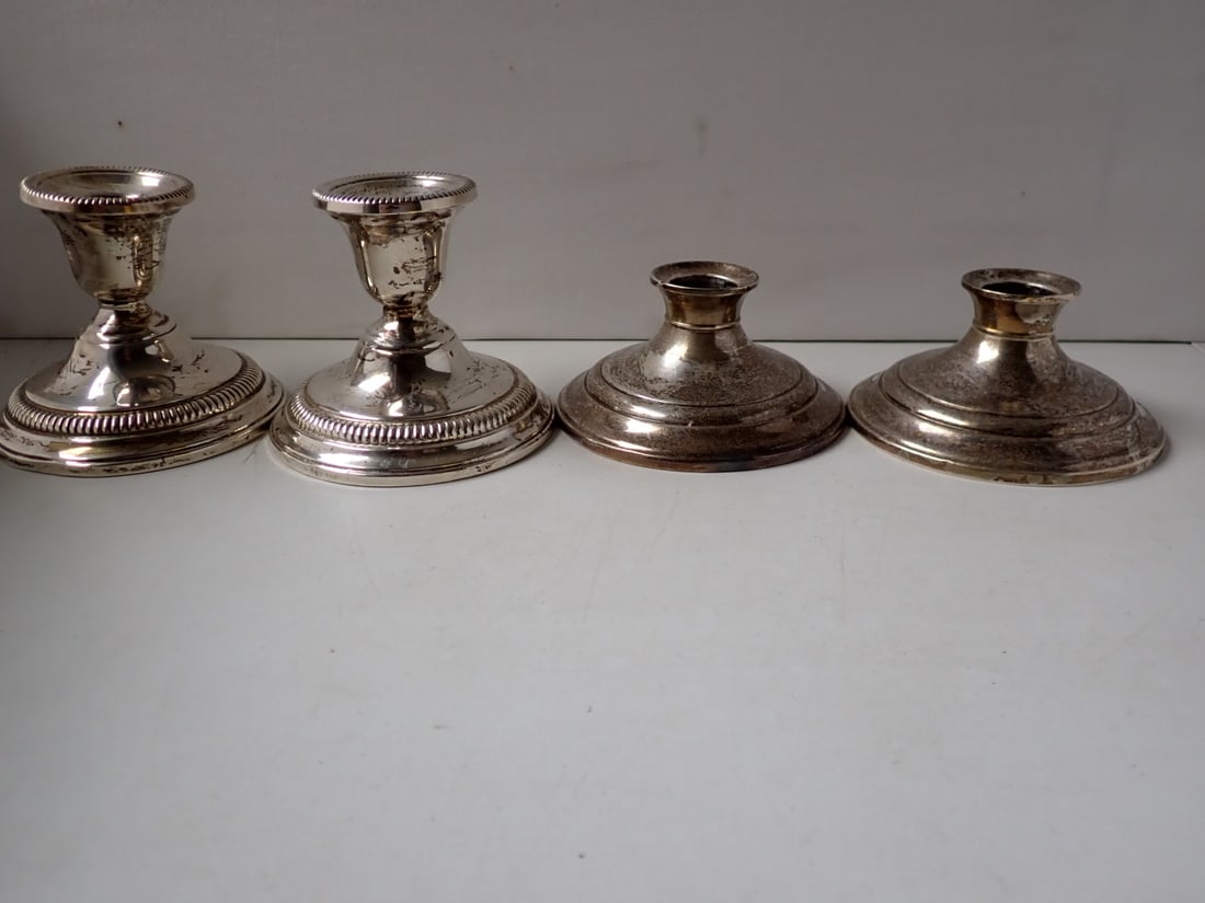 Two pair Sterling Silver Candleholders (1 of 7)