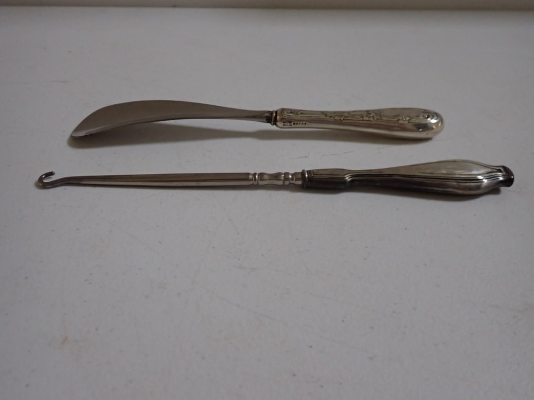 Sterling Silver Gorham Handled Shoe Horn and Button Hook (1 of 7)