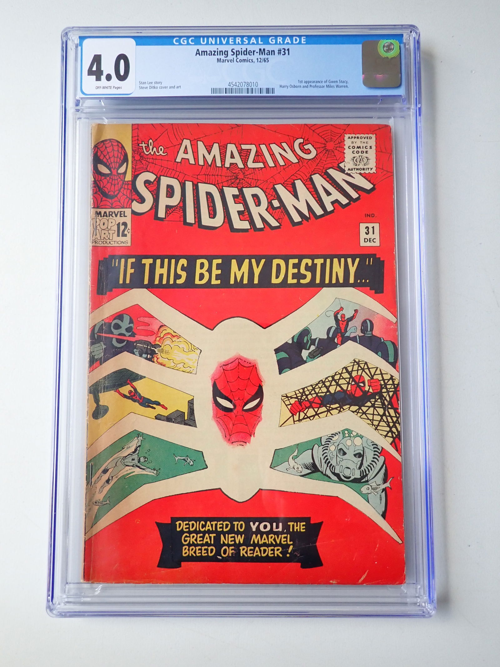 Amazing Spider-Man 31 12/65 Marvel Comics CGC 4.0 (1 of 3)
