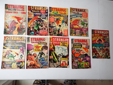 Strange Tales # 116, 119, 120. 121, 128, 129, 131, 132, and 134 Comics