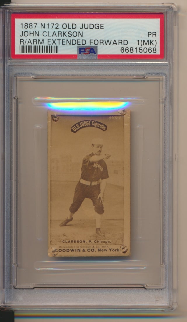 1887 N172 John Clarkson Hall of Fame Old Judge Card (1 of 2)