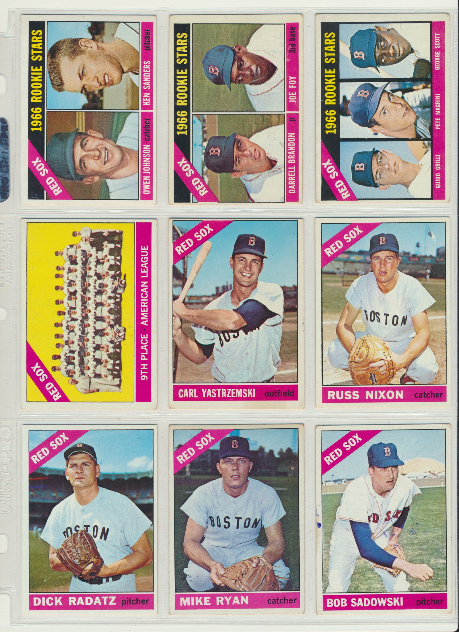 1966 & 1967 Carl Yastrzemski and other Red Sox cards (1 of 8)
