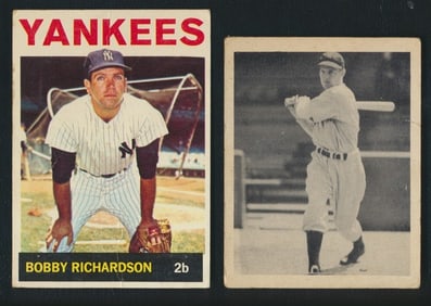 1939 Tommy Henrich and 1964 Bobby Richardson NY Yankees Cards