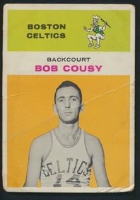 Bob Cousy 1961-62 Fleer # 10 Basketball Card