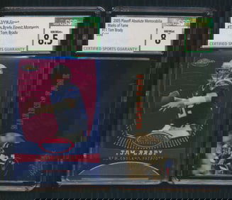 Tom Brady 2008 Finesse & 2005 Playoff Absolute Cards