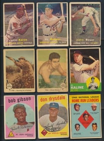 Bob Gibson rookie, Ted Williams, Hank Aaron, & Others