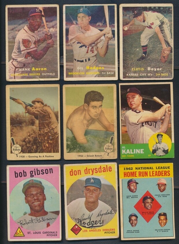 Bob Gibson rookie, Ted Williams, Hank Aaron, & Others (1 of 3)