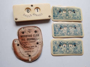 Woodford Club Rye Highball Providence Baseball Scorer & others