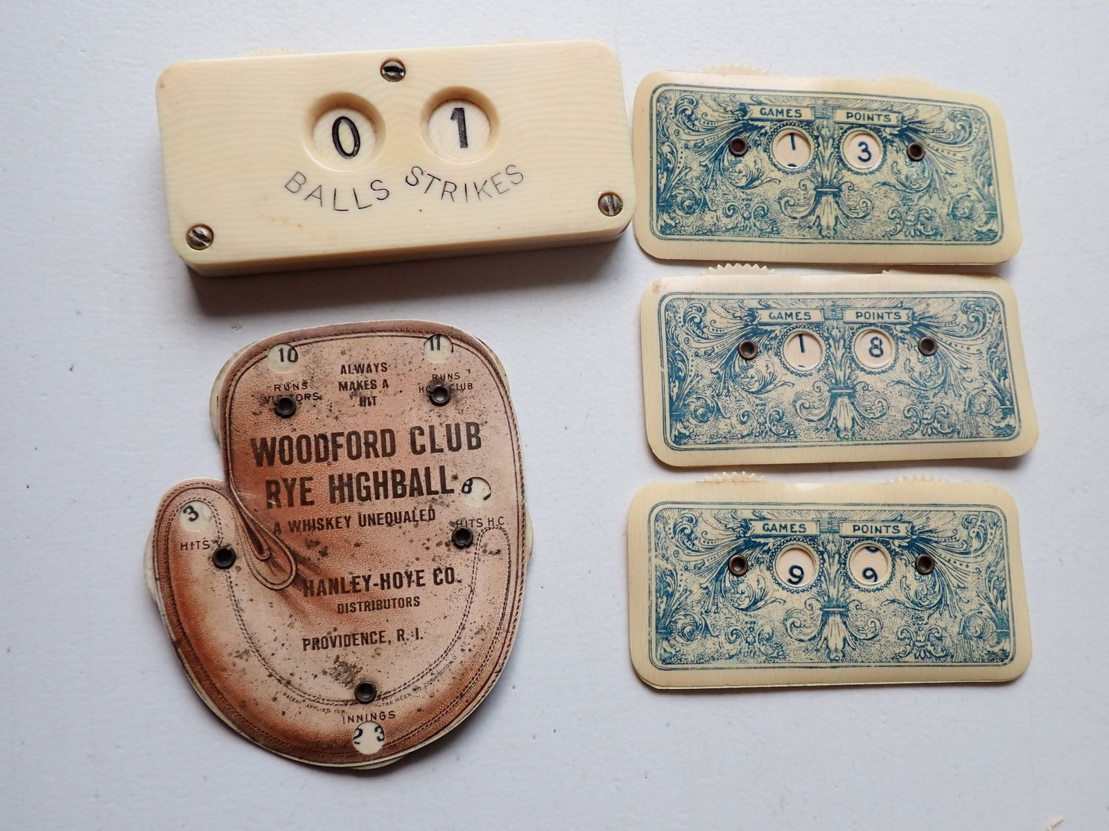 Woodford Club Rye Highball Providence Baseball Scorer & others (1 of 8)