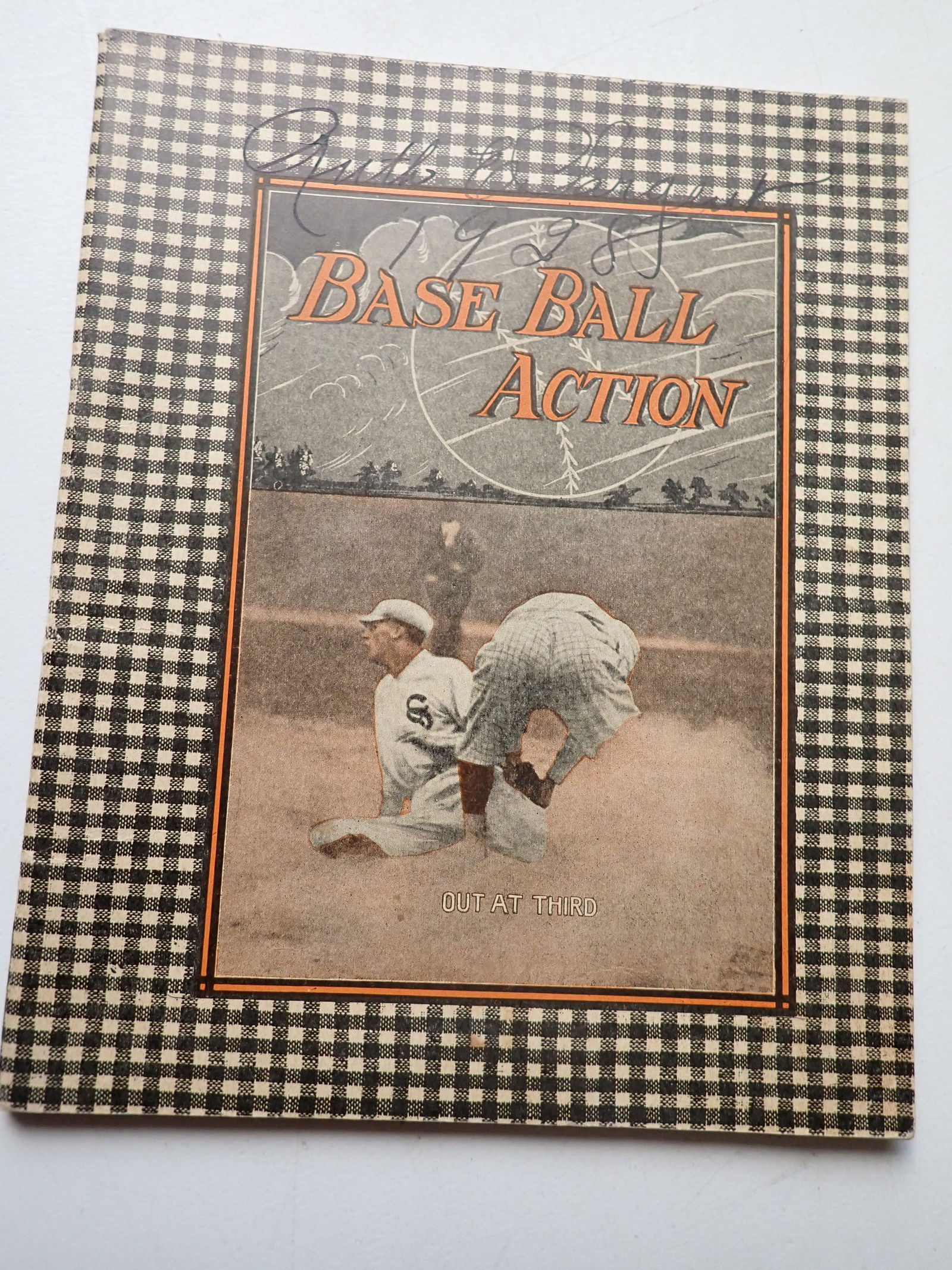 1920s Base Ball Action Out at Third Notebook White Sox (1 of 5)