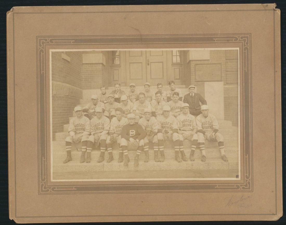 1917 Moses Brown Providence, Rhode Island Baseball Team Photo (1 of 2)