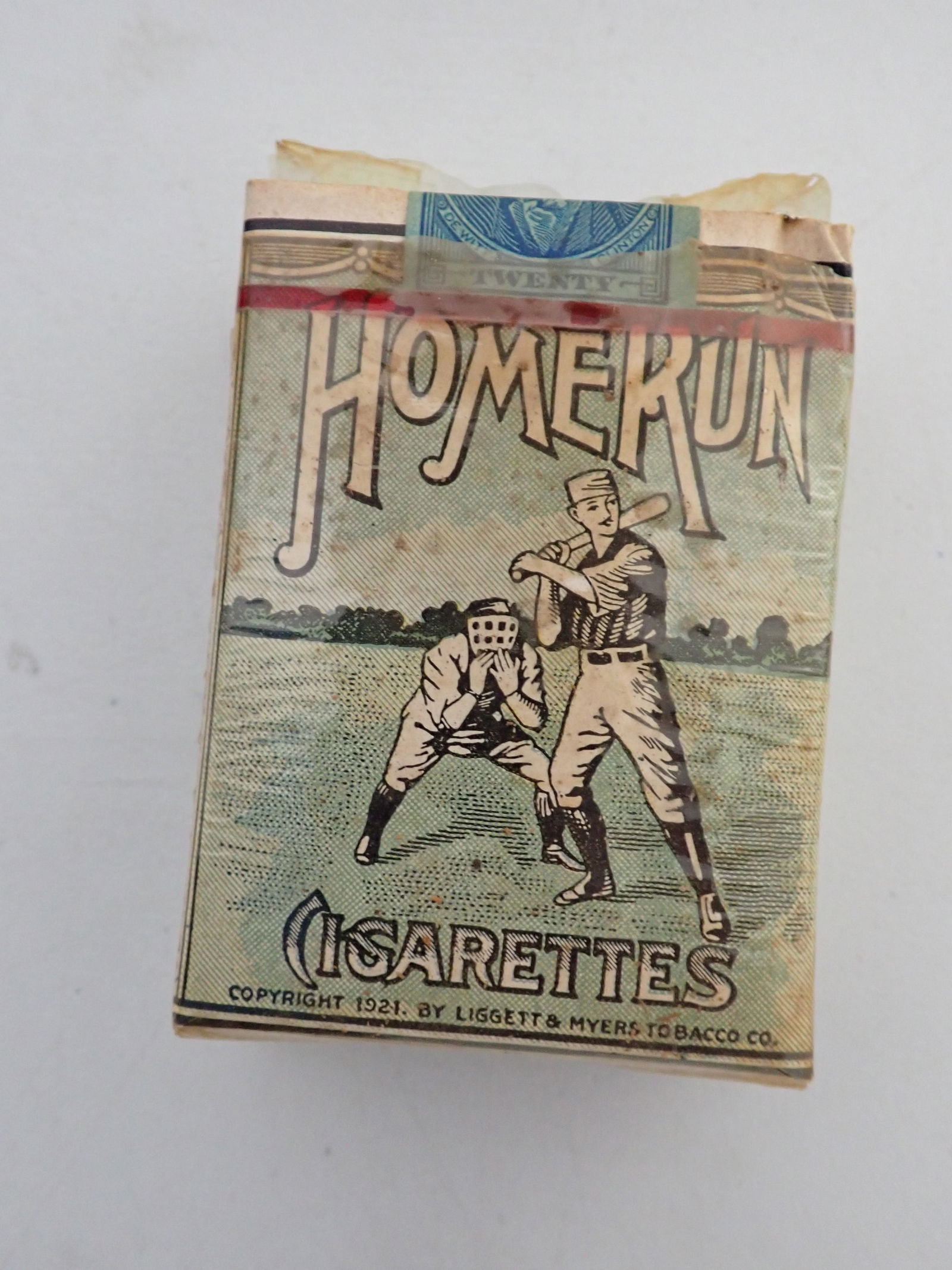 Home Run Cigarettes in package - copyright 1924 (1 of 6)
