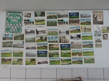 Golf real Photo & other Postcards, T218 Fred Herreshoff, & other golf mem.