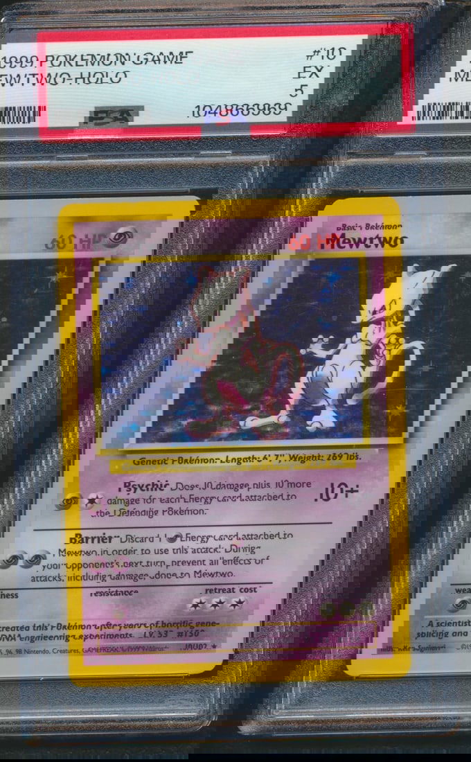 1999 Pokemon Game Mewtwo Holo  PSA Grade 5 #10 (1 of 2)