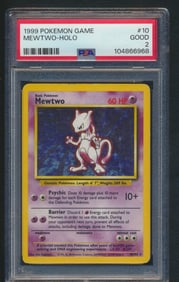 1999 Pokemon Game Mewtwo - Hologram PSA 2 Good #10