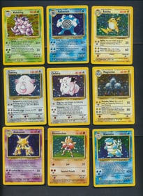 1999 Pokemon Base Set Holos 1 -3, 5, 7, 9, 11, 13, 14