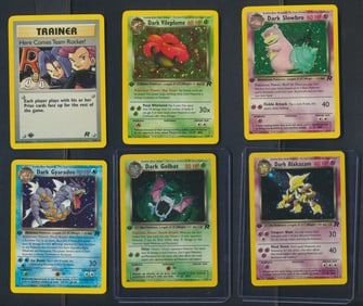 2000 Pokemon Team Rocket 1st Edition Holos 6 cards