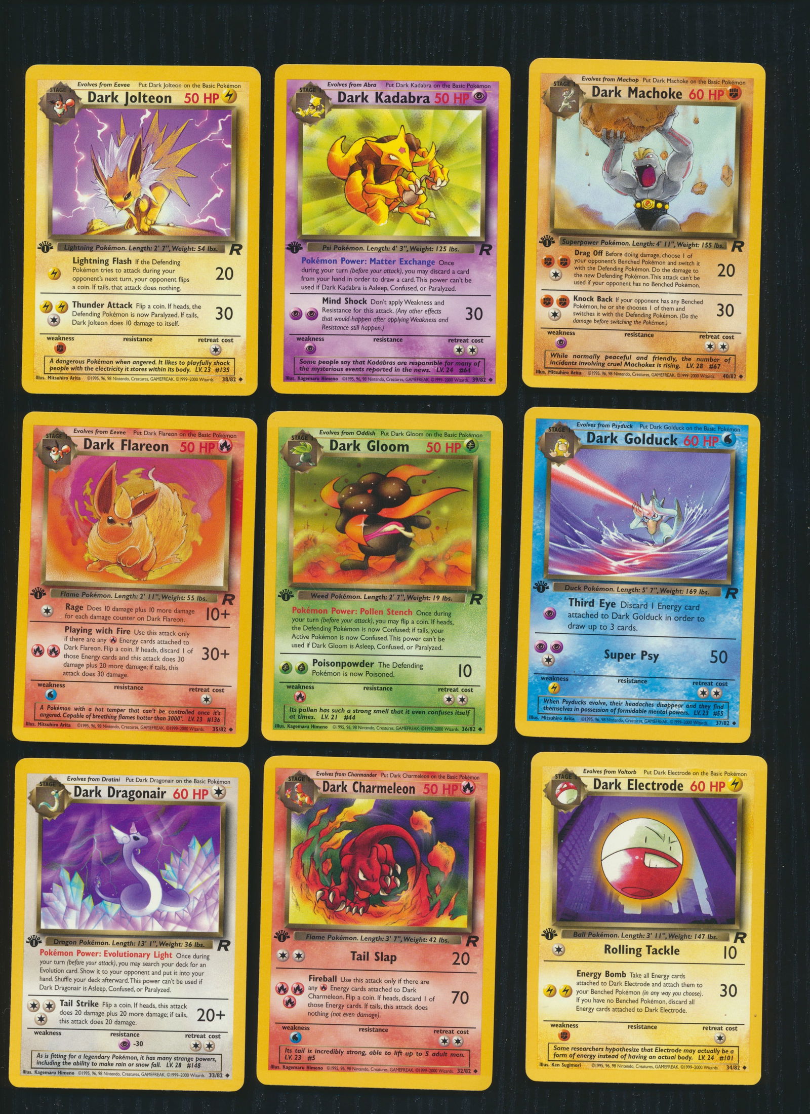 2000 Pokemon Team Rocket 1st Edition Cards (40) (1 of 5)