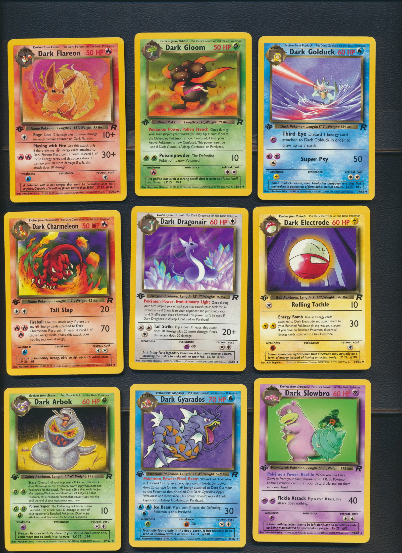 2000 Pokemon Team Rocket 1st Edition Cards: Non Holo. . Near complete cards of 82/82. Never played with. Same collector as graded cards. See Scans for condition.