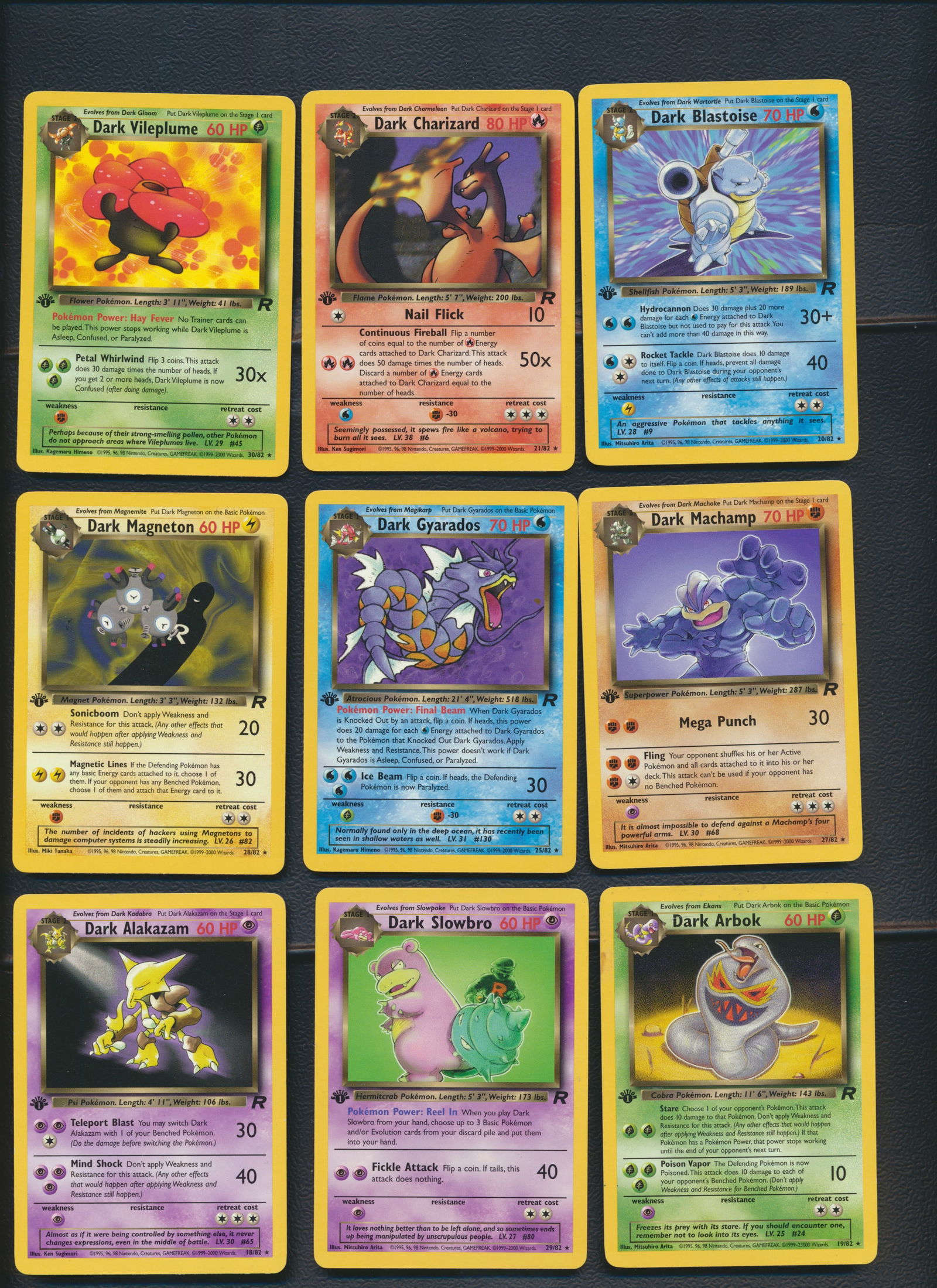 2000 Pokemon Team Rocket 1st Edition Cards Non Holo - 53 Cards (1 of 6)