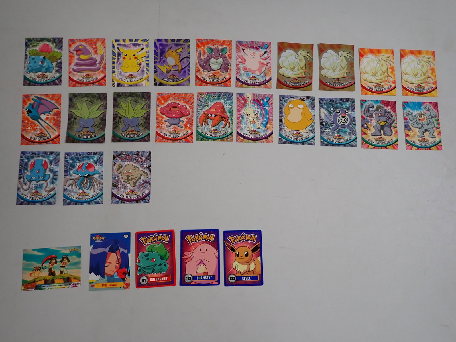 1999 Topps Premium TV Series Cards - 5 Foils: Some wear but overall good condition.