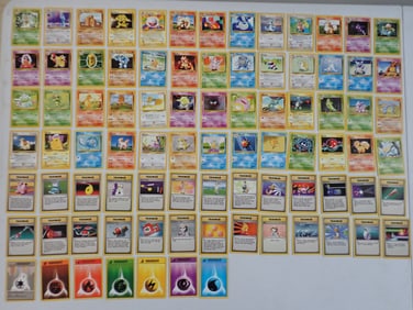 1999 Pokemon Base Set Non Holo Complete 17-102