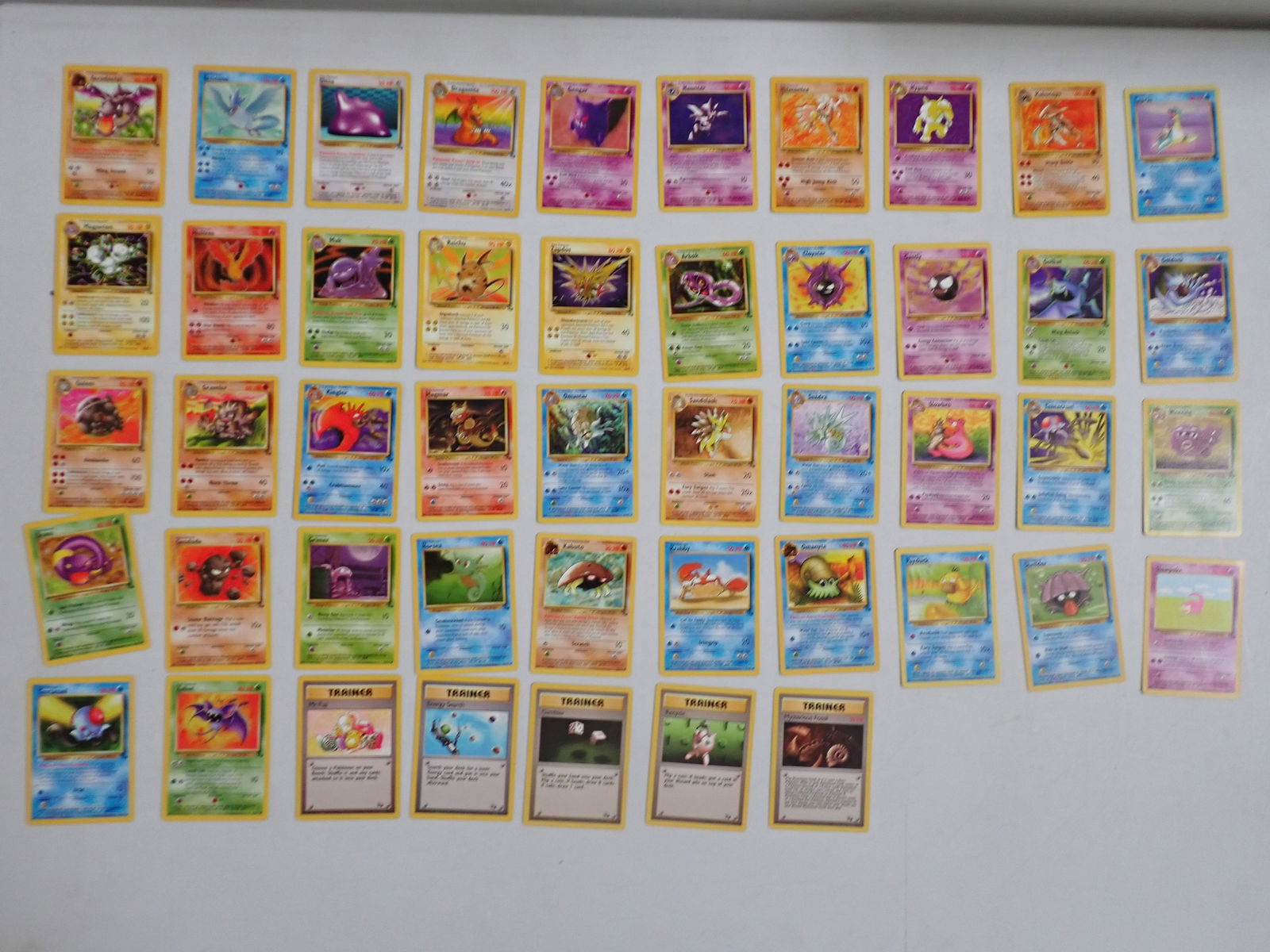 1999 Pokemon Fossil Non Holo Complete 16-62: 62/62 Set . Never played with. Same collector as graded cards