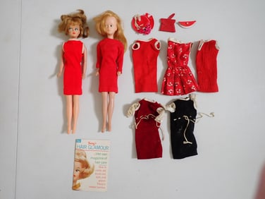 2 1960's Tressy Dolls with Clothing & Accessories