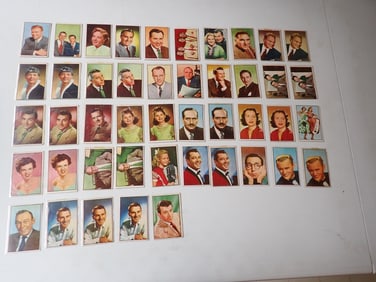 1953 Bowman & Who-Z-AT Movie TV & Radio 121 Cards
