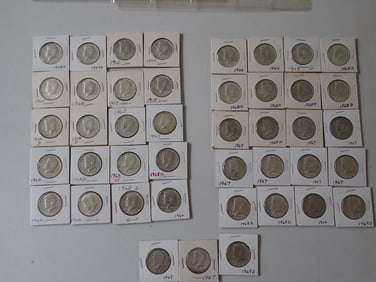 (43) Kennedy 40% Silver Half Dollars
