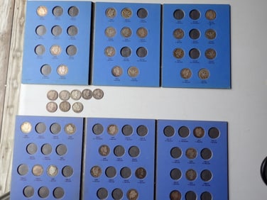 (39) Barber Half Dollars - Note dates in book aren't actual dates